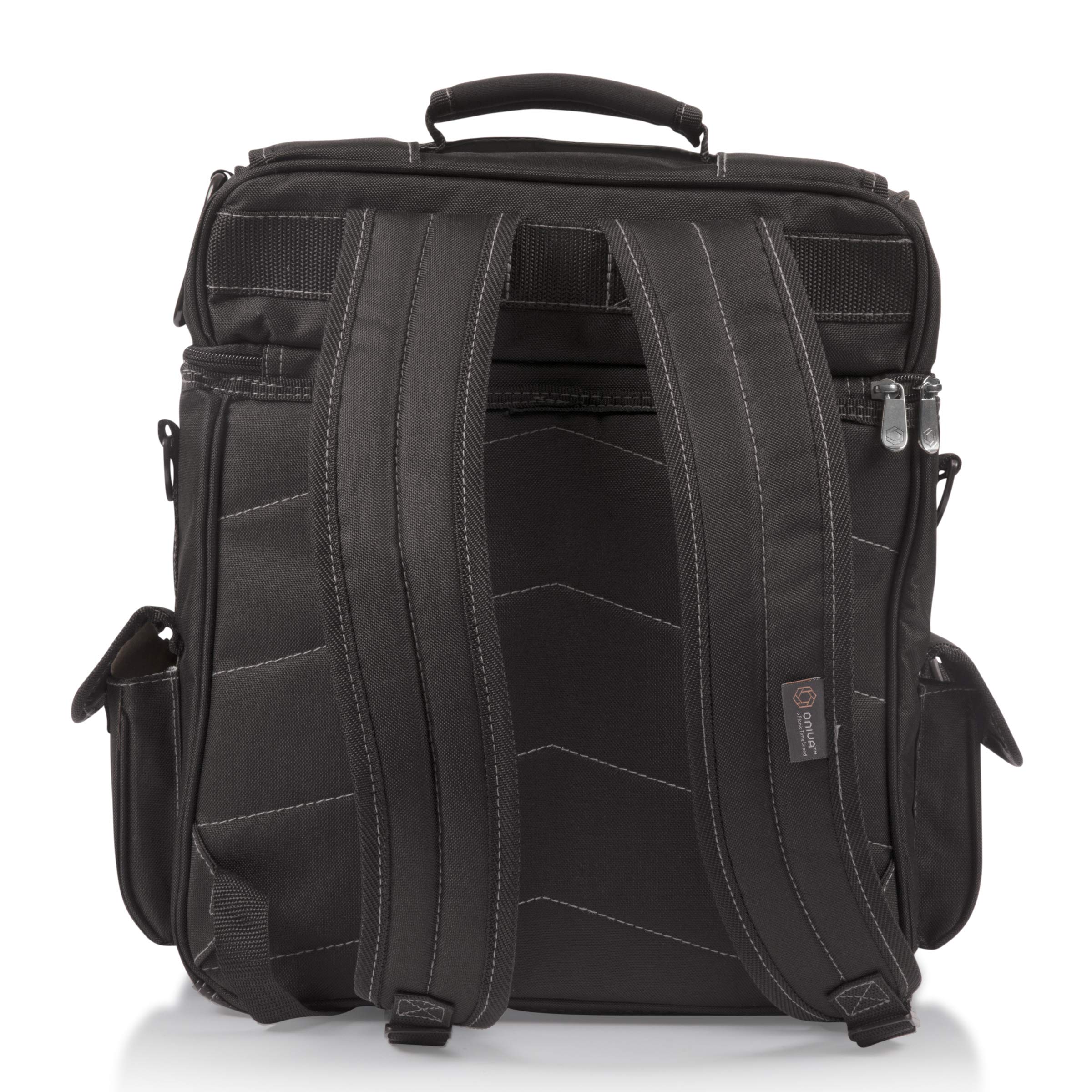 ONIVA Picnic Time Turismo Backpack Cooler with Water Bottle Carrier - Insulated Soft Cooler Travel Bag for Camping, Beach & Outdoor Adventures (Black)