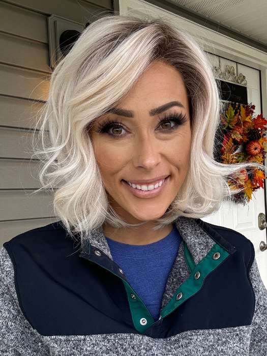 Delight Synthetic Lace Front Wig with Mono Part - Natural Looking Human Hair Wig for Women | Perfect for Daily Wear, Cosplay & Special Occasions