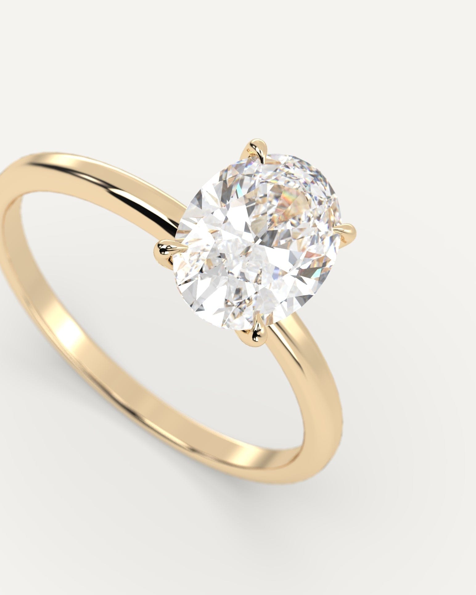 1 Carat Oval Cut Diamond Engagement Ring for Women - Elegant Solitaire Wedding Band, Perfect for Proposals, Anniversaries & Special Occasions