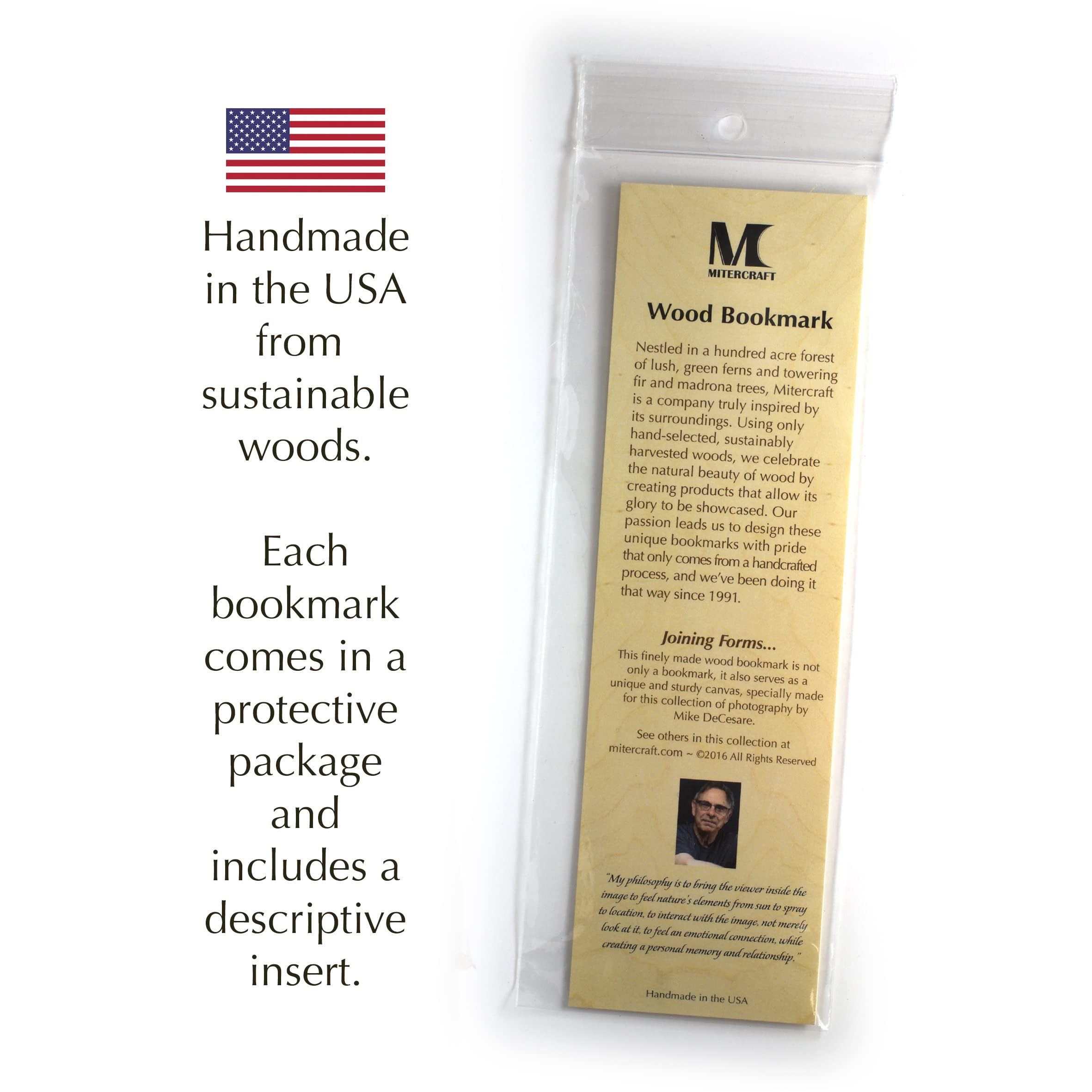 Handmade Wooden Bookmark with Lavender Photo by Mike DeCesare - Personalized Custom Bookmark - USA Made - Perfect Gift for Book Lovers & Reading Enthusiasts