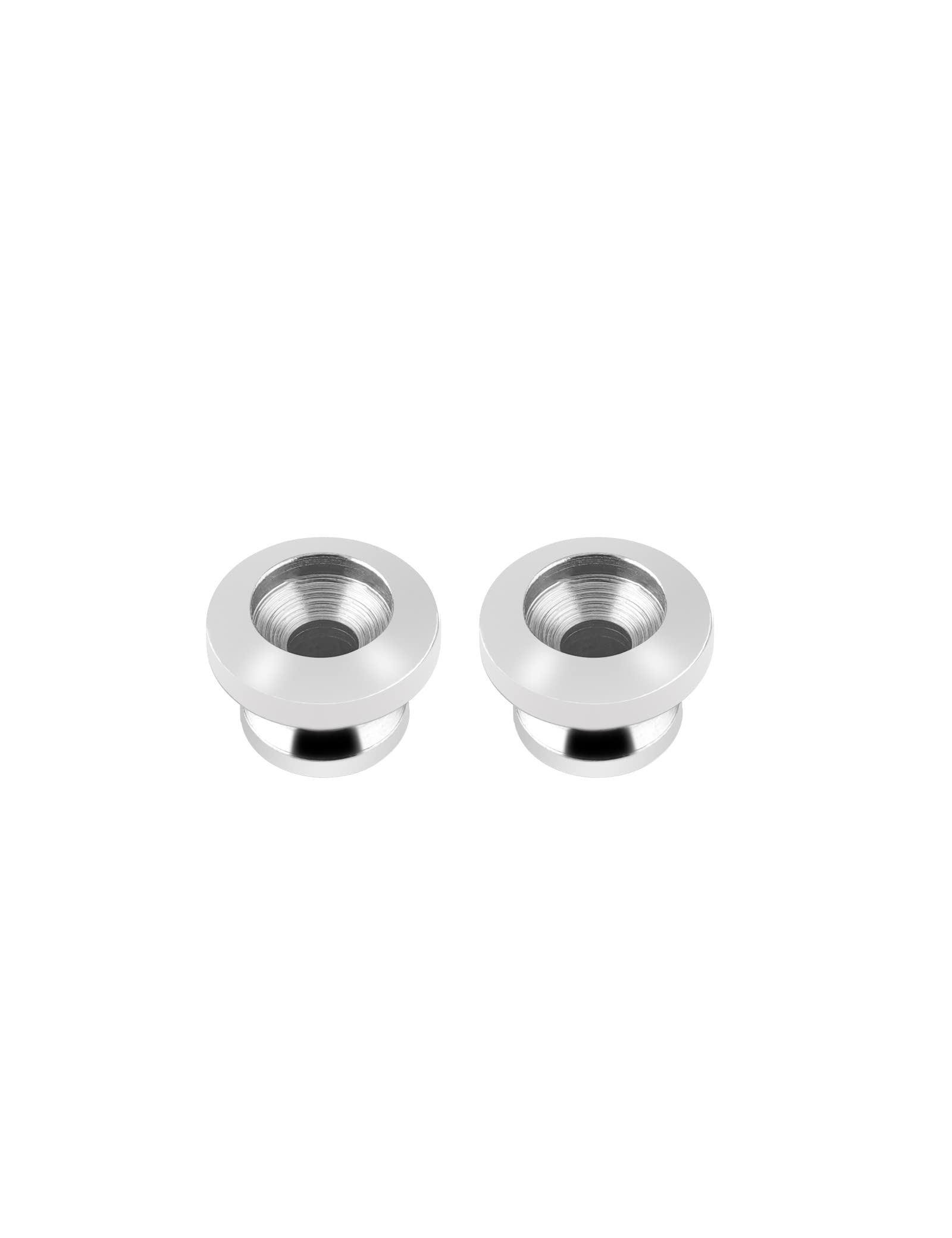 Rubatone Guitar Strap Buttons & End Pins Set (2-Pack) - Chrome Mushroom Head Strap Pins for Acoustic, Electric Guitar, Banjo & Ukulele - Secure & Comfortable Instrument Accessories for Live Performances & Practice Sessions