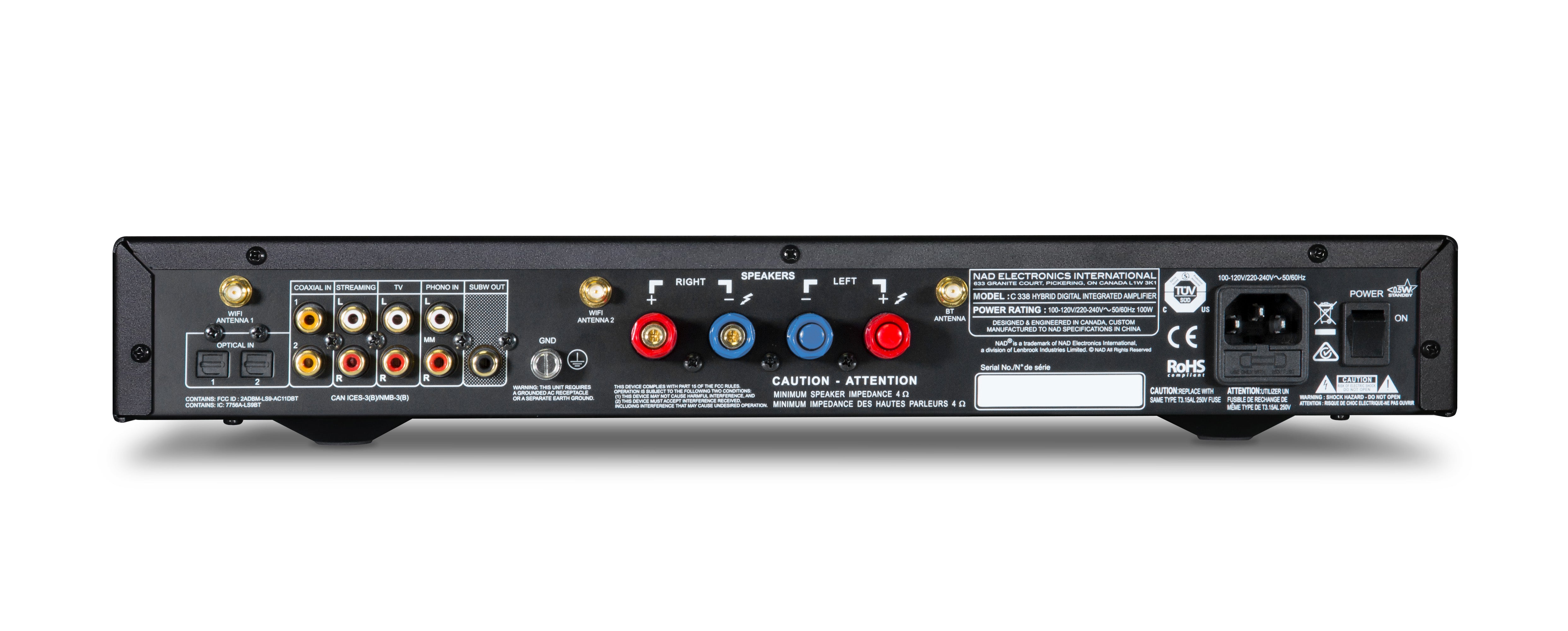 NAD C 338 Stereo Integrated Amplifier - High Fidelity Audio System for Home Theater & Music Listening | Perfect for Audiophiles & Hi-Fi Enthusiasts