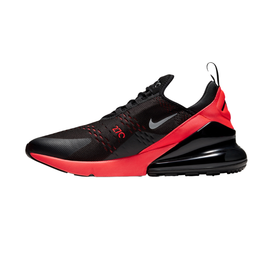 Nike Air Max 270 Men's Running Shoes - Black/Metallic Silver/Red | Cushioned Comfort for Jogging, Gym Workouts & Casual Wear