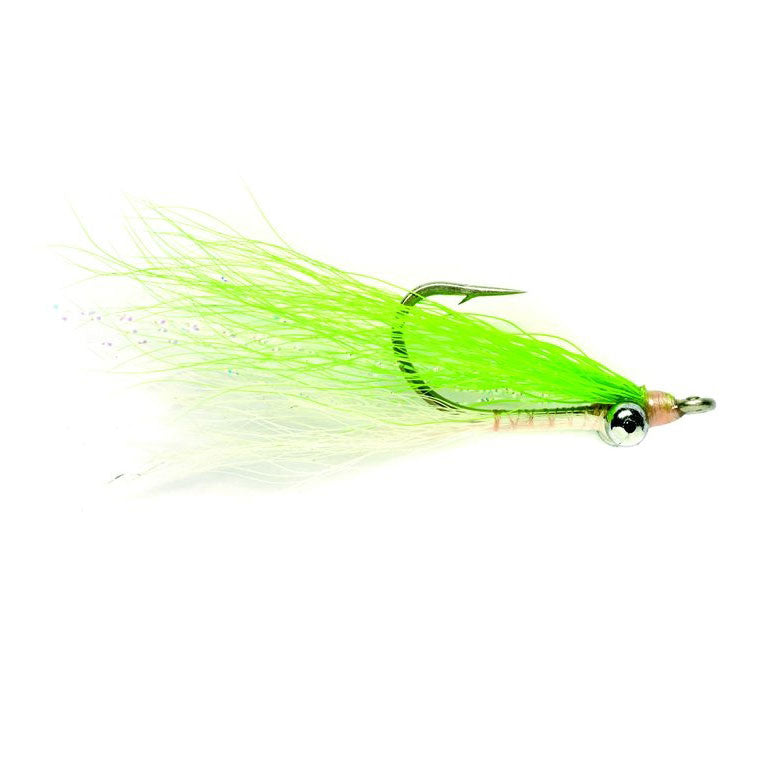 Fulling Mill Clouser Bone Chartreuse Fly Fishing Lure - Premium Saltwater & Freshwater Flies for Bass, Trout, and Striped Bass - Perfect for Fly Fishing Enthusiasts and Anglers