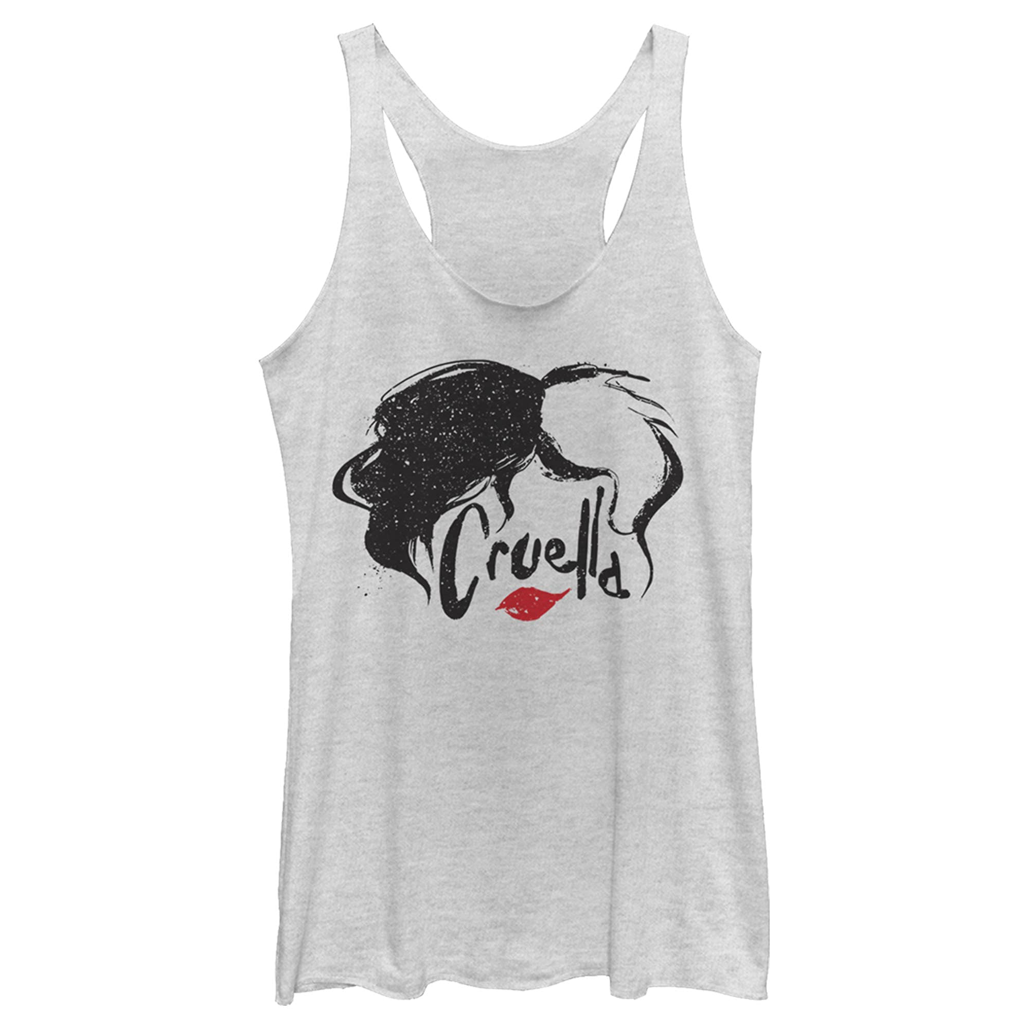 Disney Cruella Women's Racerback Tank Top - Soft & Comfortable Women's Graphic Tee for Casual Wear, Summer Outfits & Disney Fan Gifts