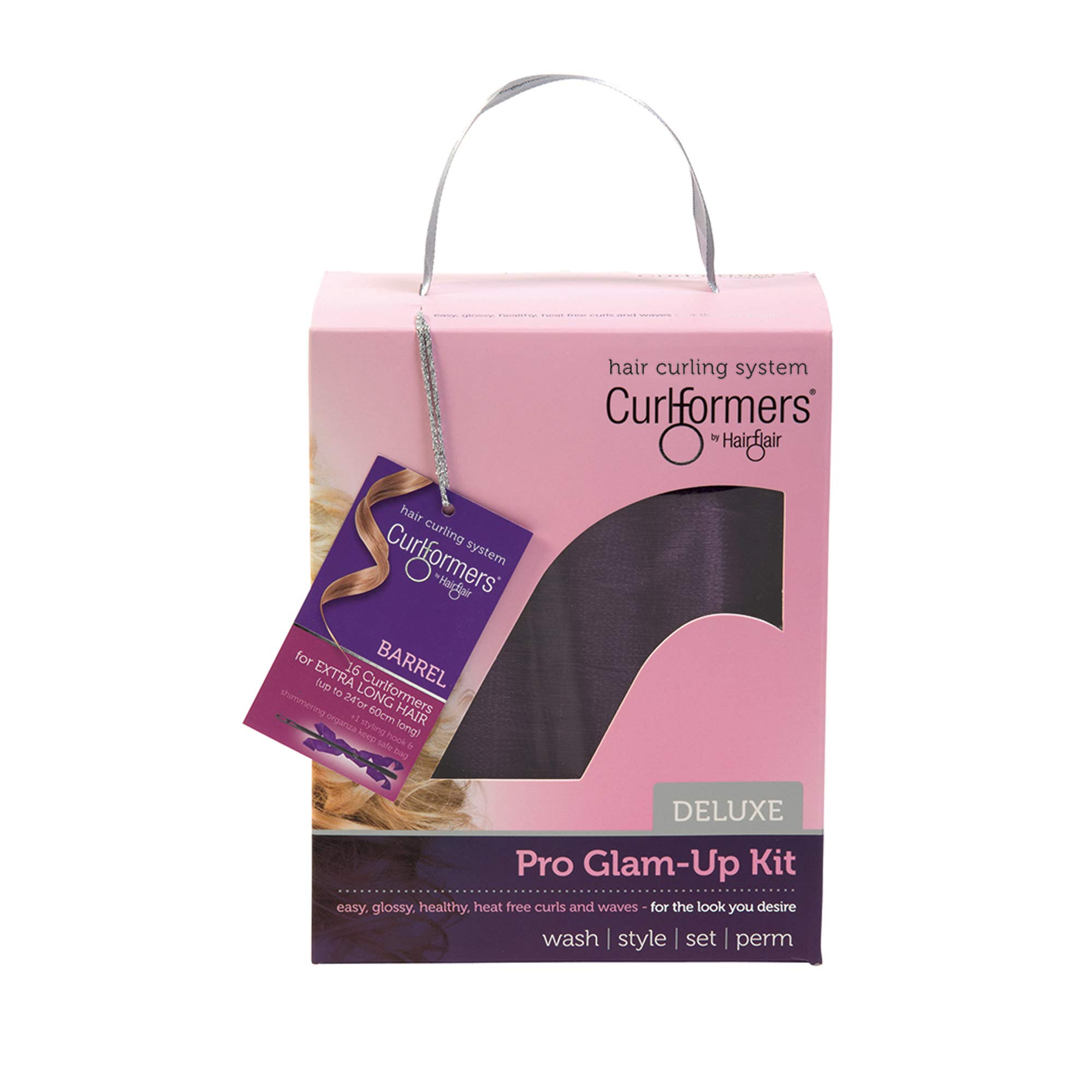 Curlformers Heatless Hair Curlers for Long Hair - 16 No Heat Barrels & Styling Hook Set for Healthy, Damage-Free Curls up to 24 Inches - Perfect for Natural Waves, Beachy Curls & Overnight Styling at Home or Salon