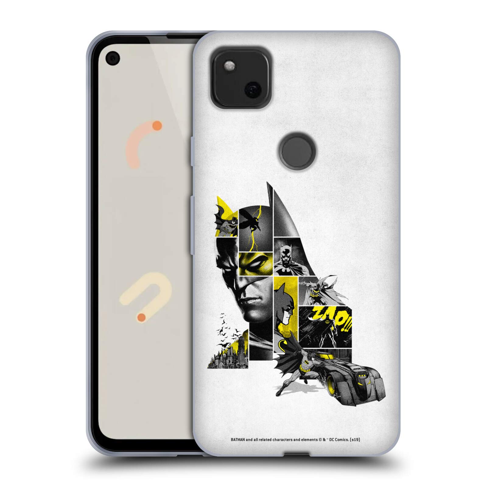 Head Case Designs Batman DC Comics 80th Anniversary Soft Gel Case for Google Pixel 4a - Durable Protective Phone Cover for Superhero Fans