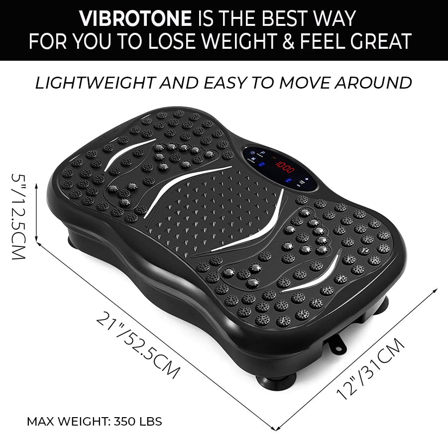 Vibrotone Vibration Fitness Board for Home Workouts - Balance Training, Weight Loss & Muscle Toning | Perfect for Home Gym, Physical Therapy & Core Strengthening