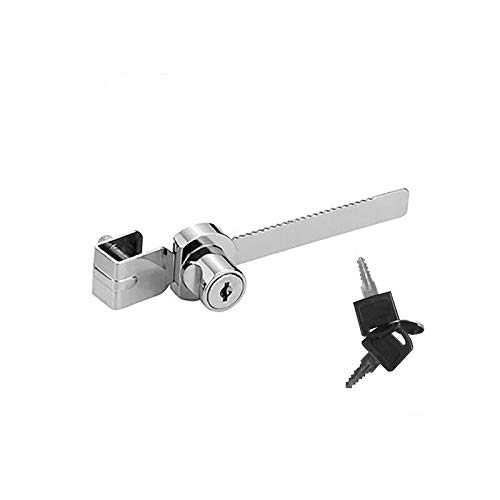 5 Pack Glass Showcase Door Lock - Sliding Glass Cabinet Ratchet Lock with Keys for Display Cabinets, Curio Cabinets & Retail Store Displays