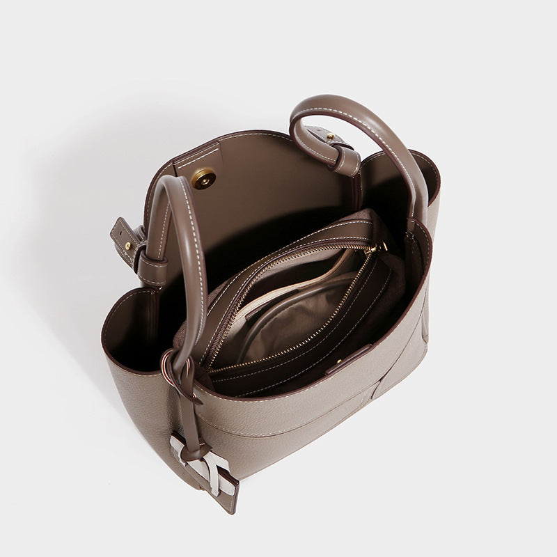 Genuine Leather Large Capacity Underarm Shoulder Tote Bag for Women - Perfect for Work, Travel & Everyday Use