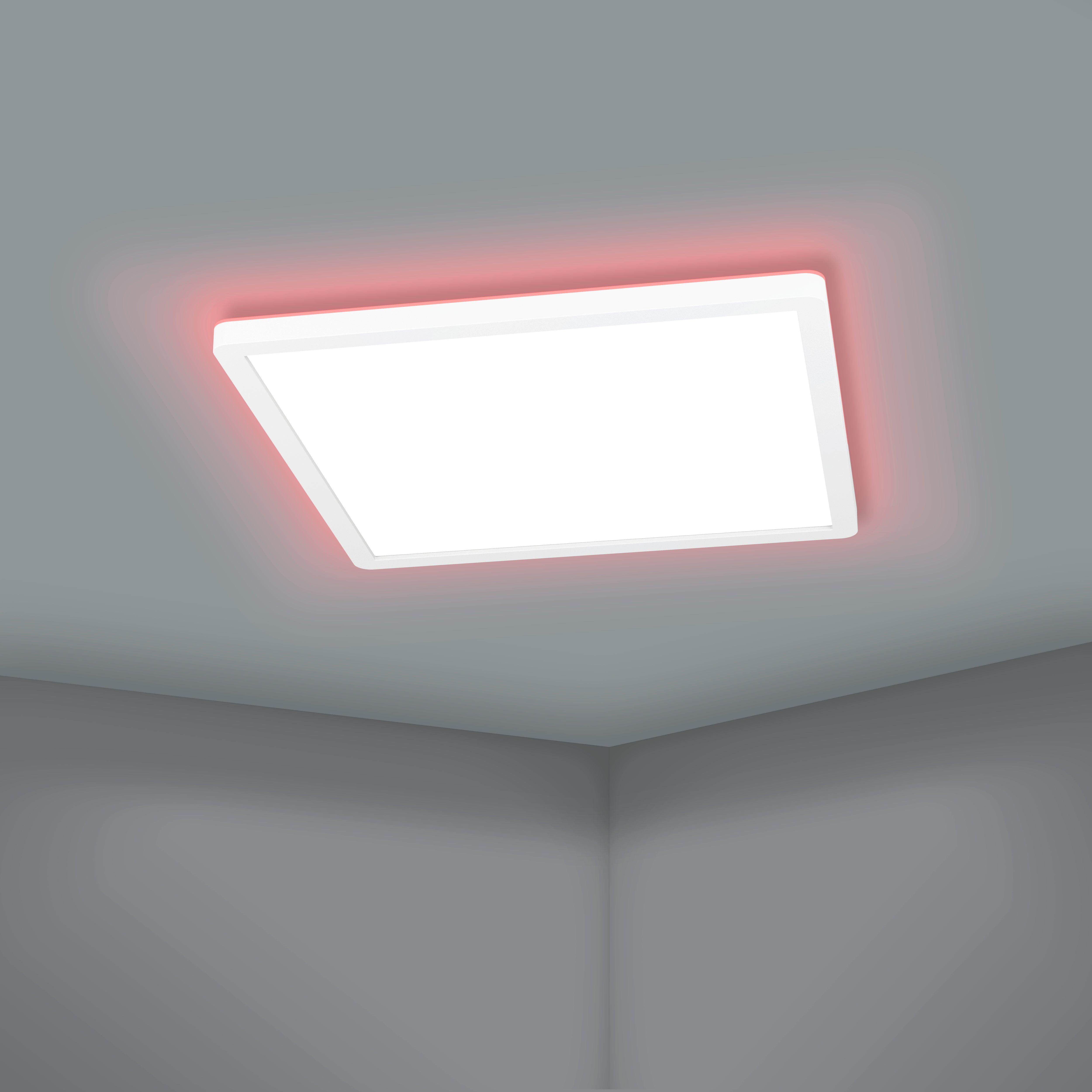 Eglo Connect Rovito Z Smart White Square LED Ceiling Flush Mount Light 29.5cm - Modern Lighting for Living Room, Bedroom & Kitchen