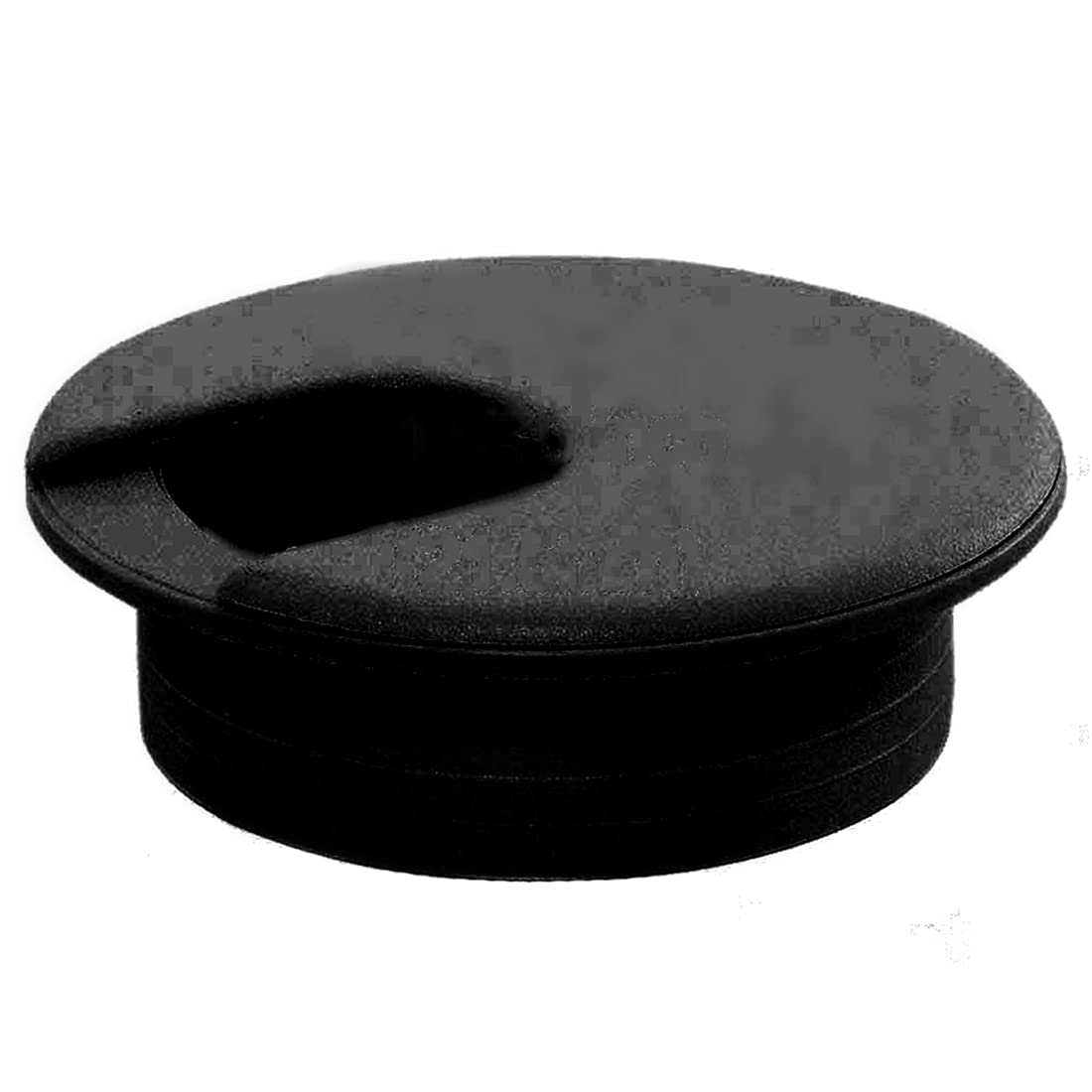 2 Pack 2 Inch Black Plastic Desk Cable Grommet Hole Covers - Wire Cord Organizer for Office PC Computer Desk - Perfect for Cable Management in Home Office, Gaming Setup & Workstation Organization