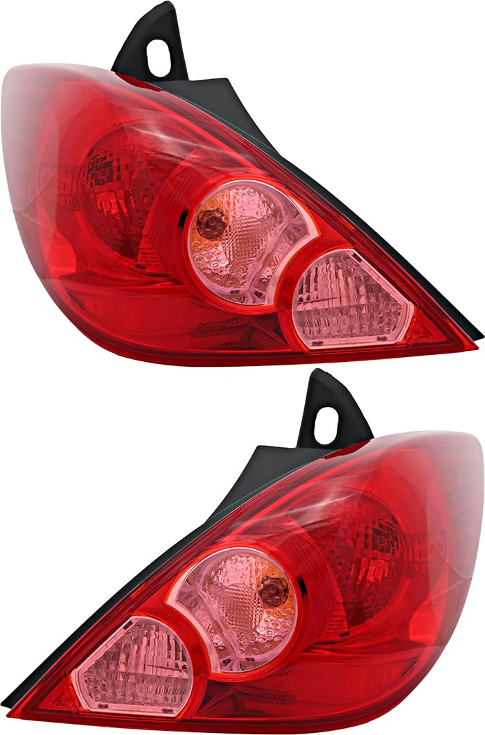 2007-2012 Nissan Versa Hatchback Tail Lights Pair - Left & Right Side Replacement Lamps - Perfect for Night Driving Safety & Car Restoration Projects