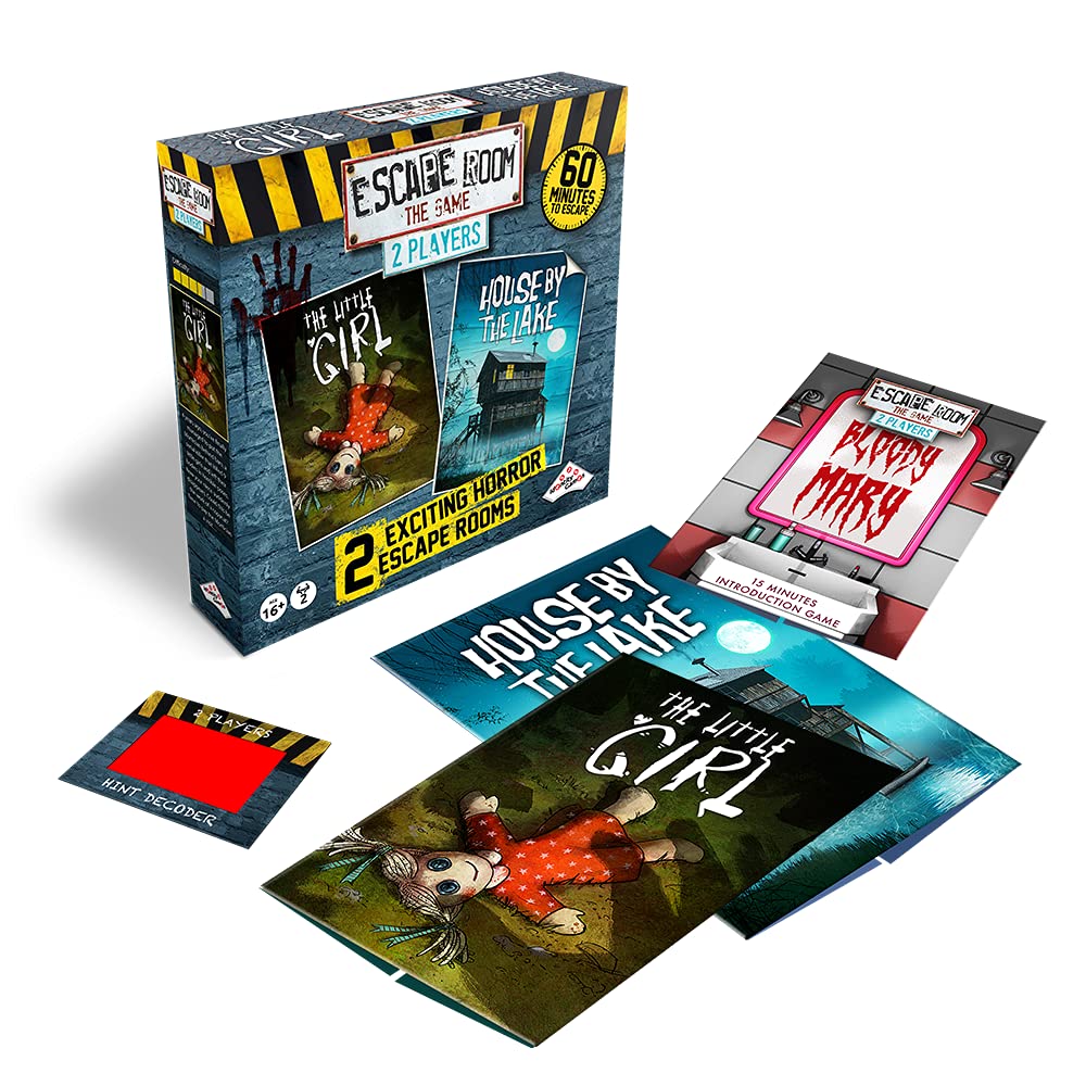 Escape Room The Game – 2 Player Horror Edition with 2 Mystery Adventures | Solve Puzzles Board Game for Adults and Teens | Perfect for Date Nights and Family Game Nights