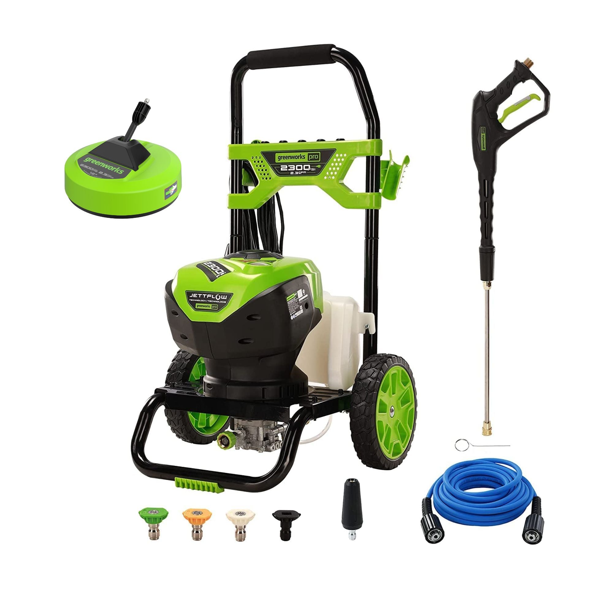 2300 PSI Electric Pressure Washer with 12 Inch Surface Cleaner - Heavy Duty Power Washer for Driveway, Deck, Patio, and Home Exterior Cleaning