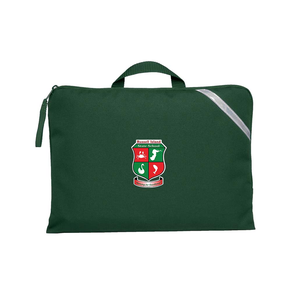 Russell Island State School Quantum Book Bag - Durable Bottle Green Backpack for Students | Perfect for School, College & Outdoor Adventures