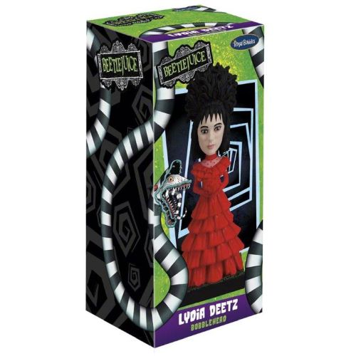 Beetlejuice Lydia Red Wedding Dress Bobblehead Figure - Collectible Movie Character Doll for Halloween, Cosplay, and Home Decor