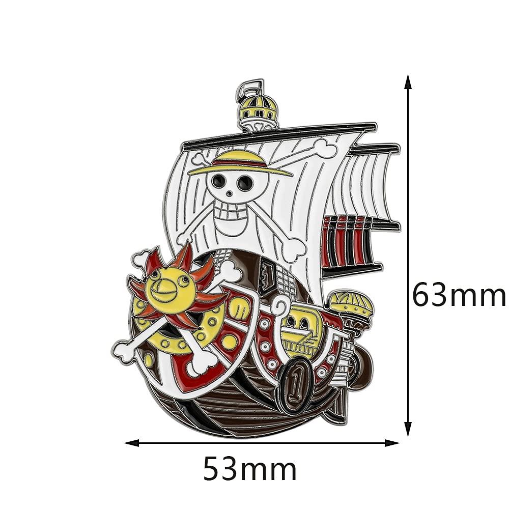 One Piece Anime Character Enamel Pins - Luffy Zoro Sanji Cosplay Metal Badge Set for Backpacks, Jackets & Gifts | Perfect for Anime Fans, Collectors & Cosplay Enthusiasts | Great for Conventions, Cosplay Events & Daily Fashion Accessories