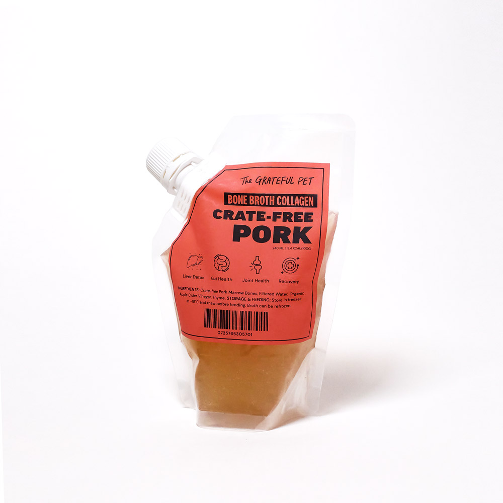 Premium Collagen-Rich Pork Bone Broth for Dogs & Cats - Grain-Free, Crate-Free Supplement for Joint Health & Digestion - Perfect for Senior Pets, Post-Surgery Recovery & Daily Hydration Boost