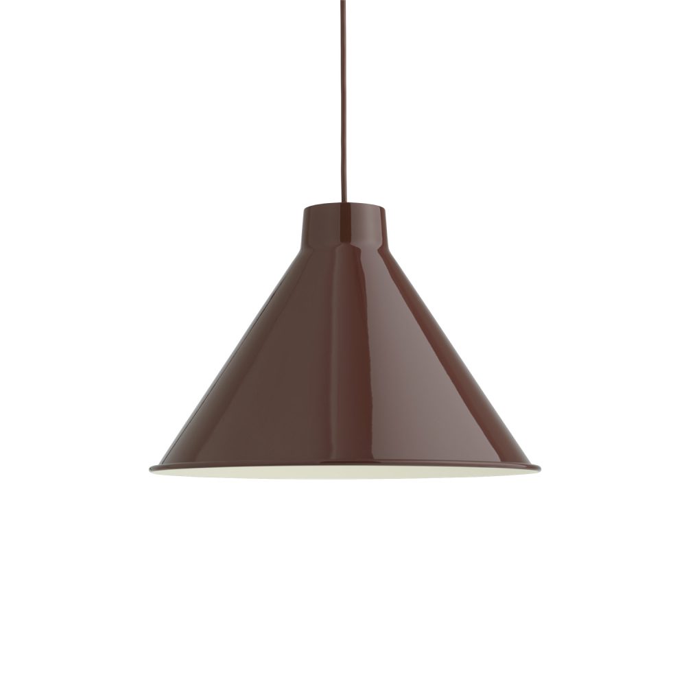Muuto Top Pendant Lamp in Deep Red - 4 Size Options | Modern Scandinavian Hanging Light for Dining Room, Kitchen Island & Living Room Decor
