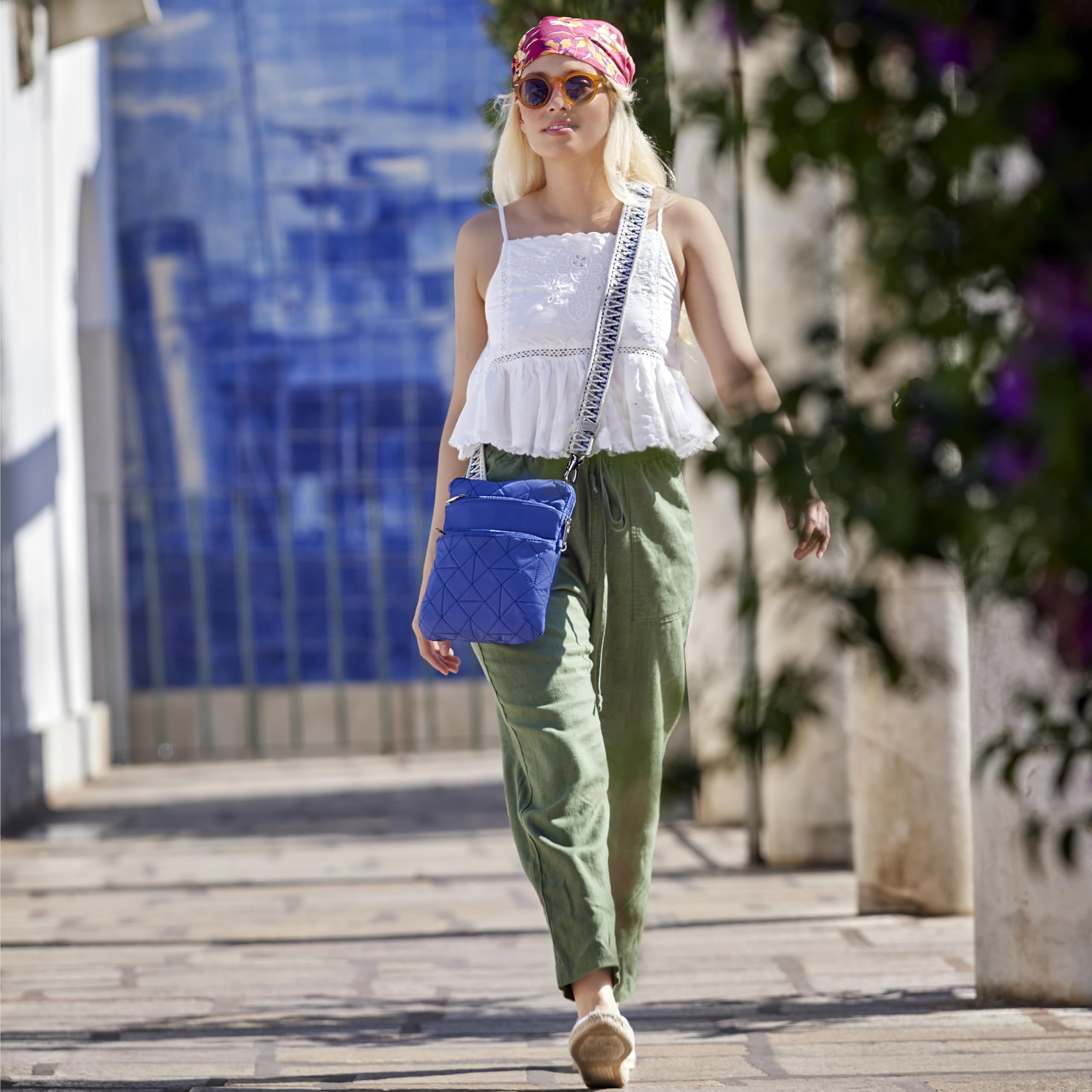 Travelon Anti-Theft Boho Slim Crossbody Bag - Secure & Stylish Purse for Women | Perfect for Travel, Commuting & Everyday Use