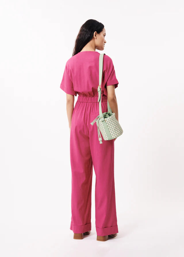ADJA Women's Pink Jumpsuit - Stylish One Piece Romper for Casual Wear, Party & Date Night Outfits