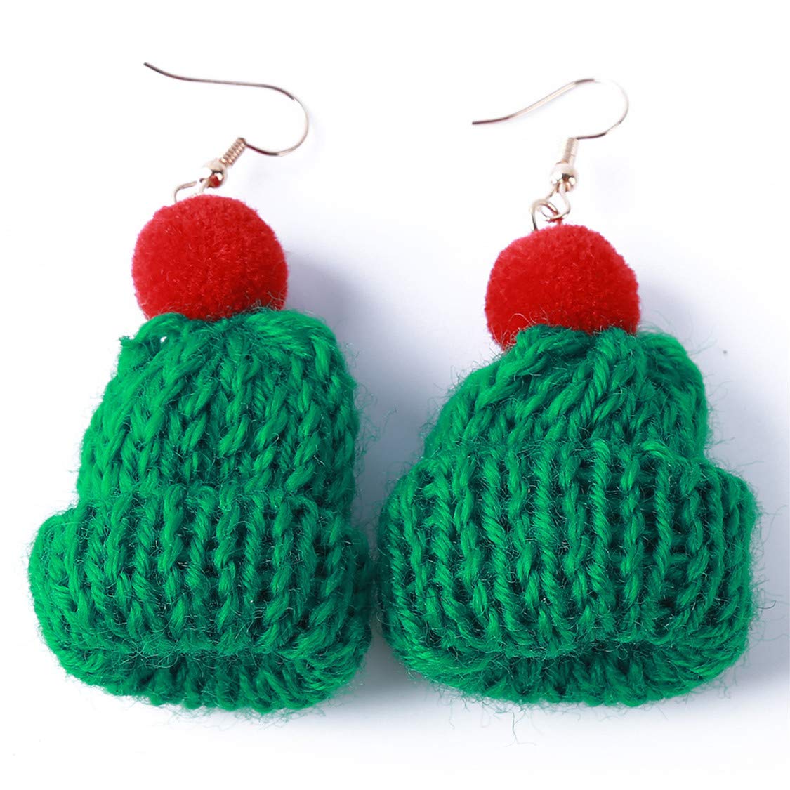 Funny Christmas Hat Shaped Pendant Earrings for Women - Festive Holiday Jewelry Gift Set for Birthday & Xmas Parties (Green) | Perfect for Christmas Celebrations, Office Parties & Gift Exchanges