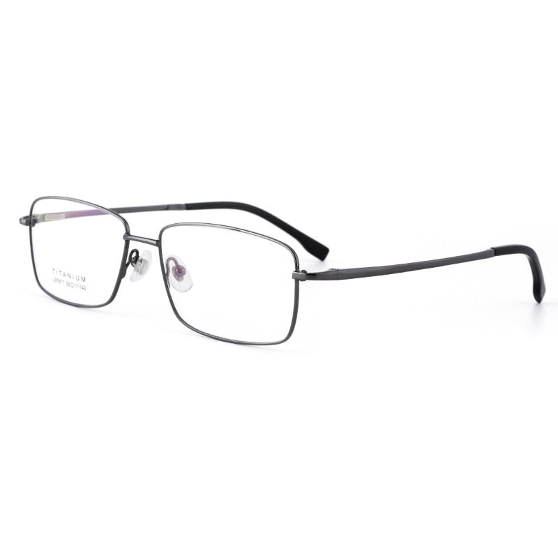 Bclear Men's Big Square Full Rim Titanium Eyeglasses LR7817 - Lightweight Durable Frame for Reading, Driving & Everyday Use