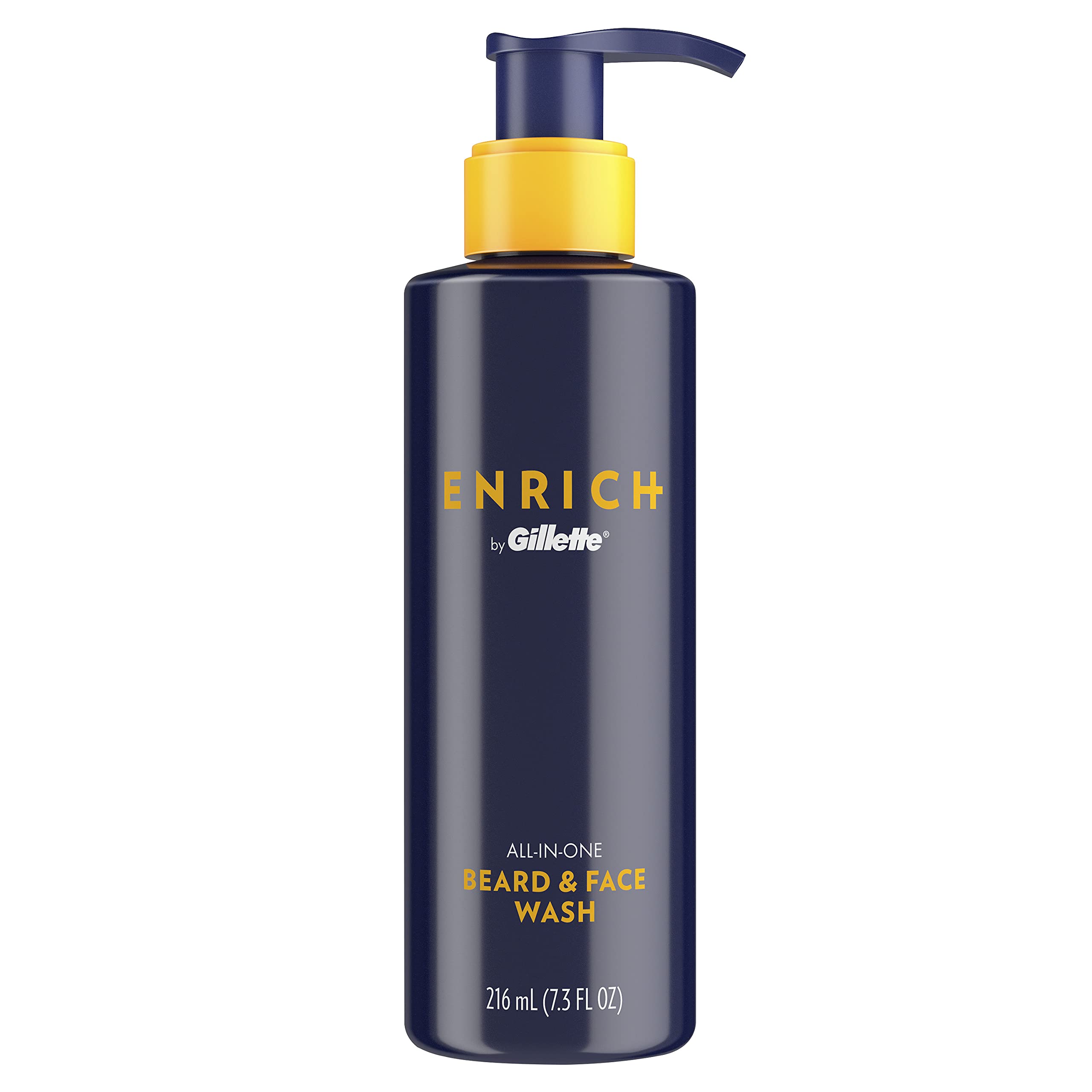 Gillette Enrich Beard & Face Wash for Men - 7.3 fl oz | Hydrating & Cleansing Facial Wash | Perfect for Daily Grooming & Beard Care Routine