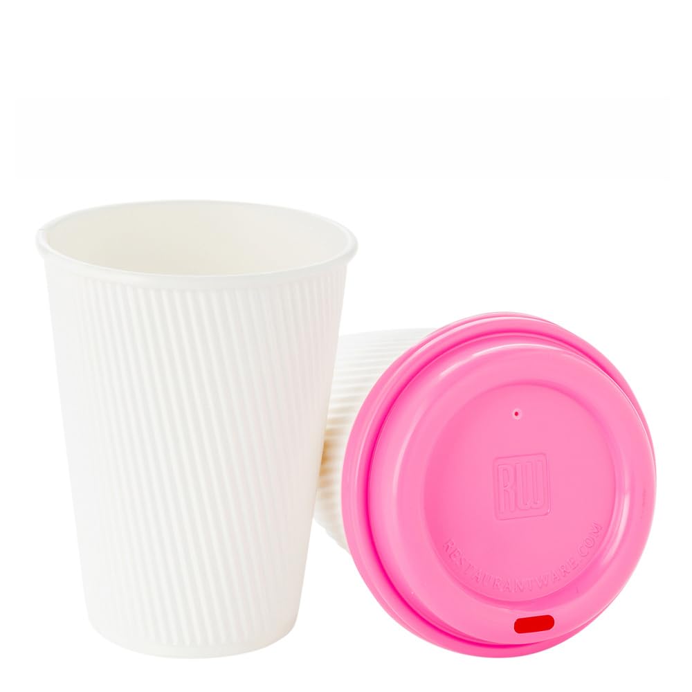 12oz Disposable Coffee Cups - 500 Pack Double Wall Hot Cups for Coffee, Tea & More | Insulated White Paper Cups with Rolled Rim | Lids Sold Separately | Perfect for Cafes, Offices & Catering Events