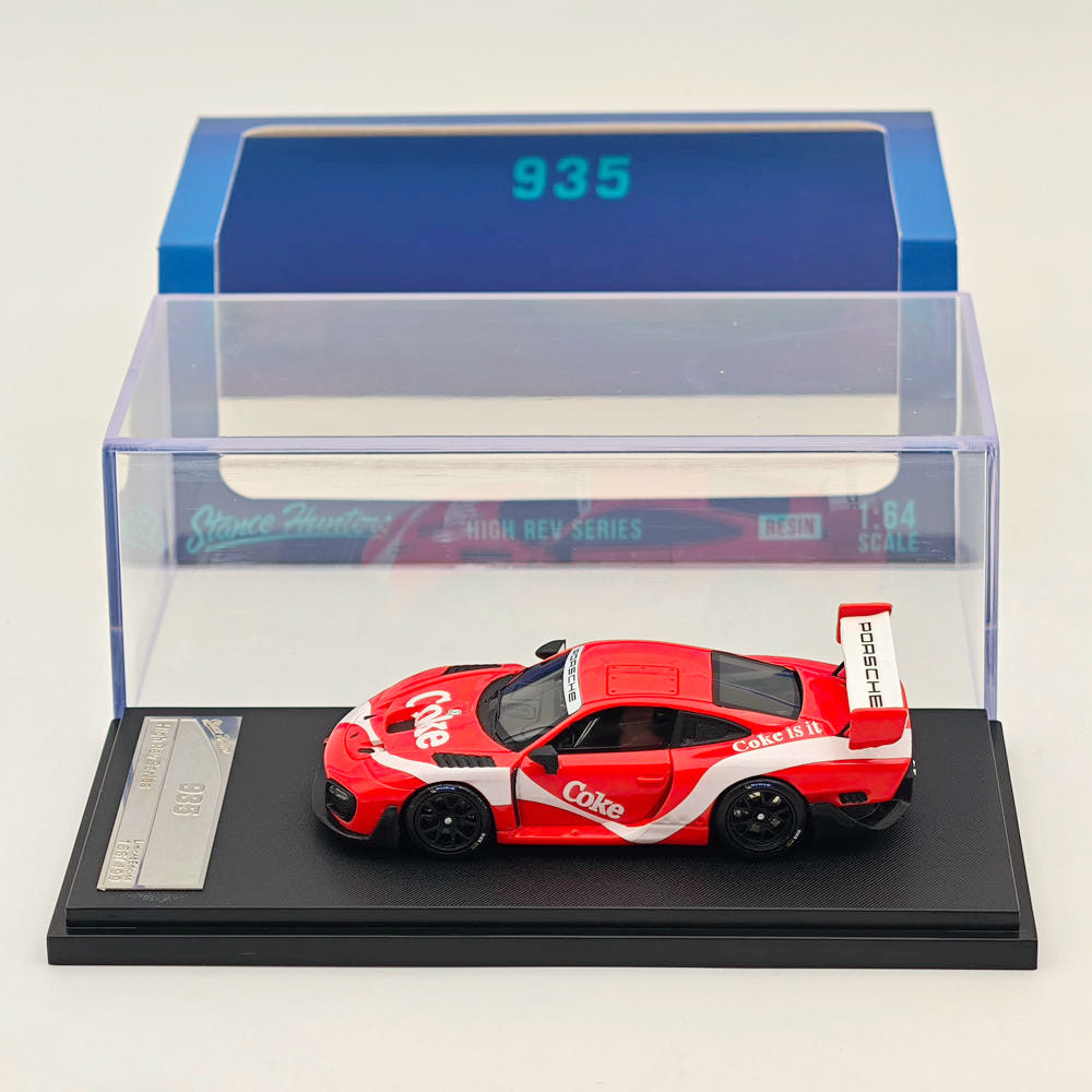 1/64 Stance Hunters Porsche 935 High REV Series Red Resin Model Car - Limited Edition of 499 - Collectible Diecast Vehicle for Display & Racing Enthusiasts