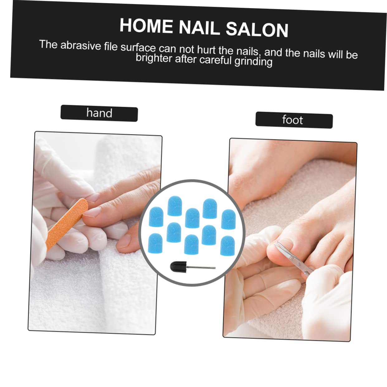 Beautifu Safe & Skin-Friendly Nail Sanding Caps for Electric Nail Drill - Professional Cuticle Drill Bits for Manicure & Pedicure - Perfect for Salon, Home Use & DIY Nail Care