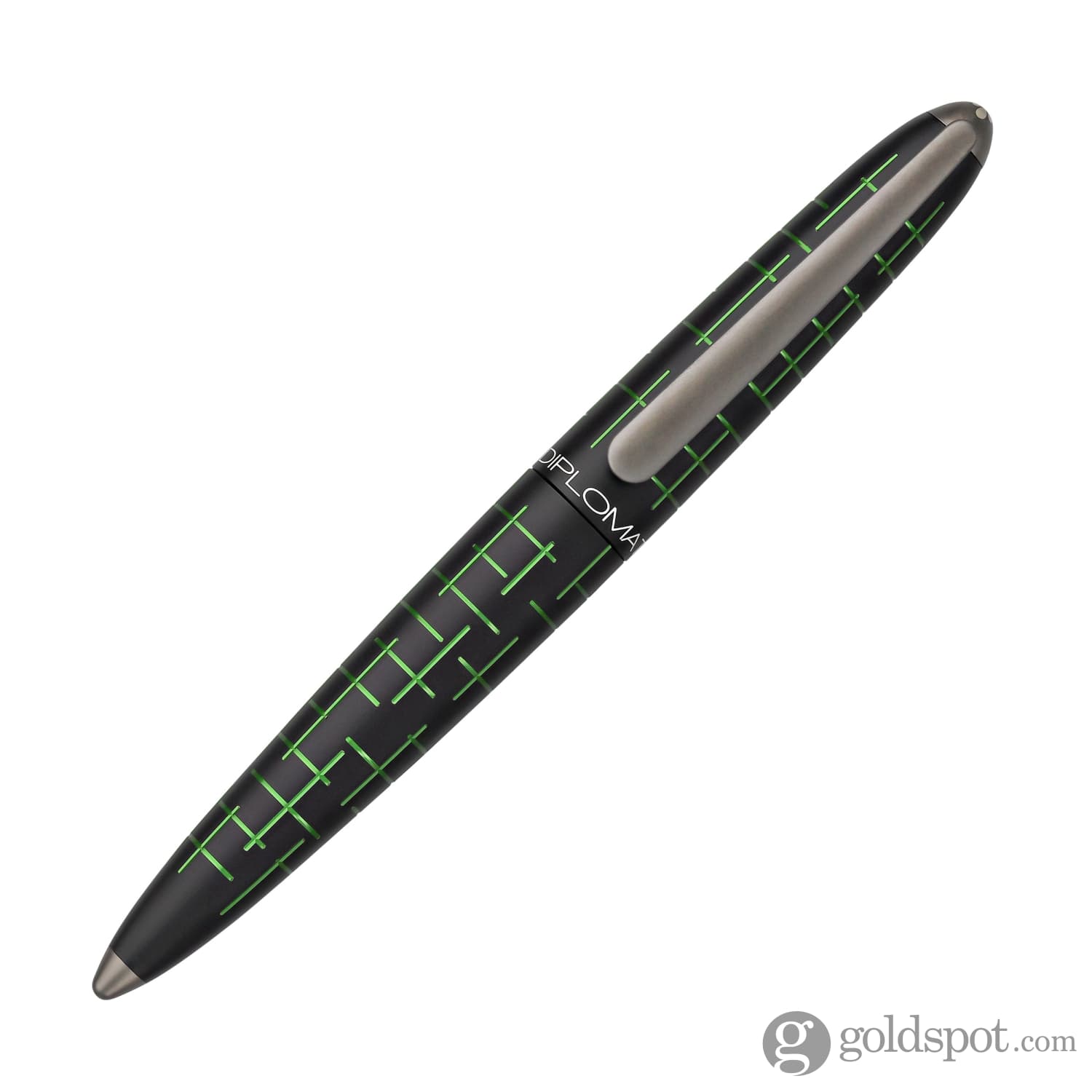 Diplomat Elox Matrix Premium Rollerball Pen - Black & Green Ring Design for Smooth Writing | Perfect for Office, Business, and Gift Giving