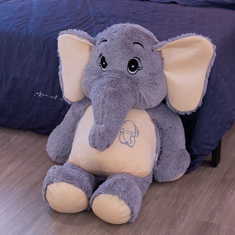 Giant 4ft Elephant Stuffed Animal - Soft & Cuddly Large Plush Toy for Kids Room Decor, Nursery, Birthday Gifts & Photo Props