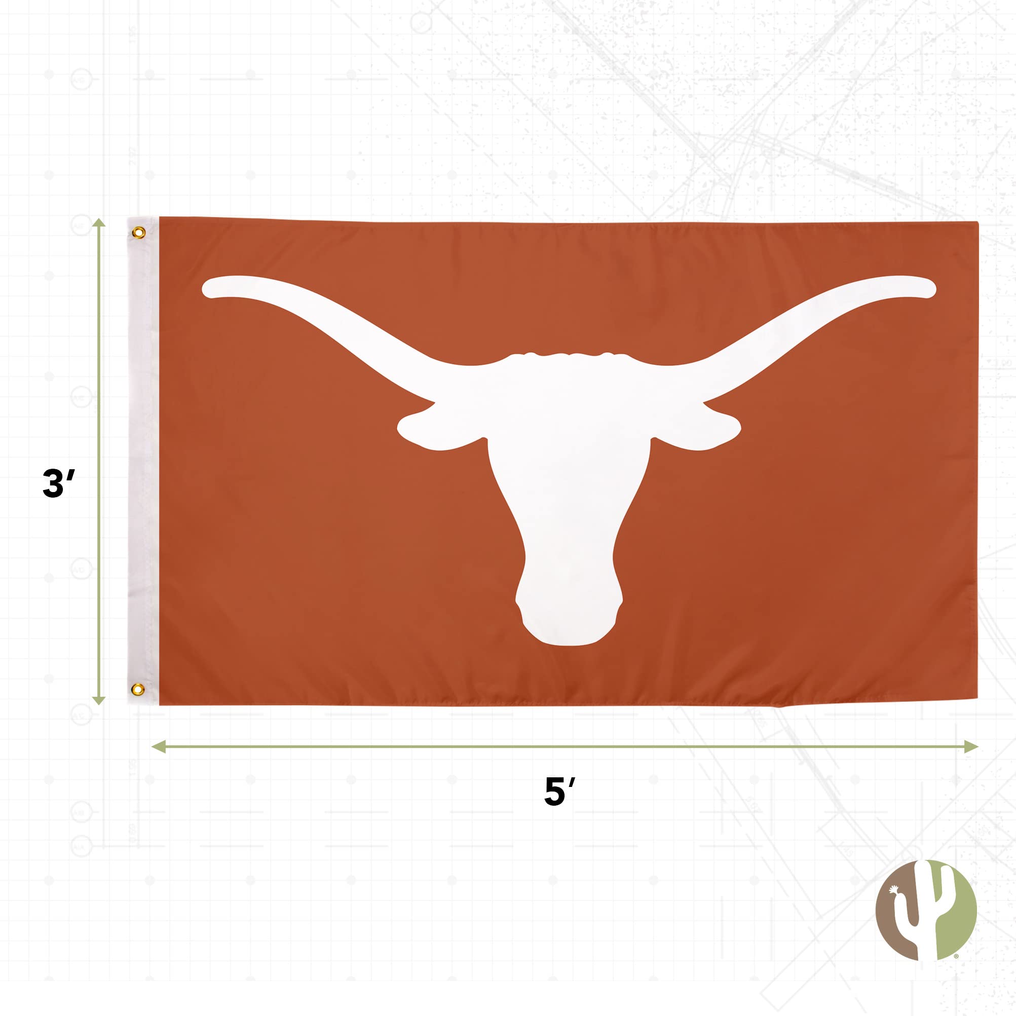 Texas Longhorns UT Austin Flag 3x5ft Double-Sided - Indoor/Outdoor Decor