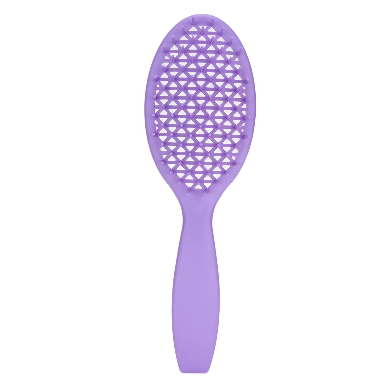 Professional Massage Comb for Wet & Dry Hair - Hollow Design, Soft Curve Teeth, Non-Slip Handle - Perfect for Home & Barbershop Use (Purple Ellipse) | Ideal for Scalp Massage, Styling & Detangling
