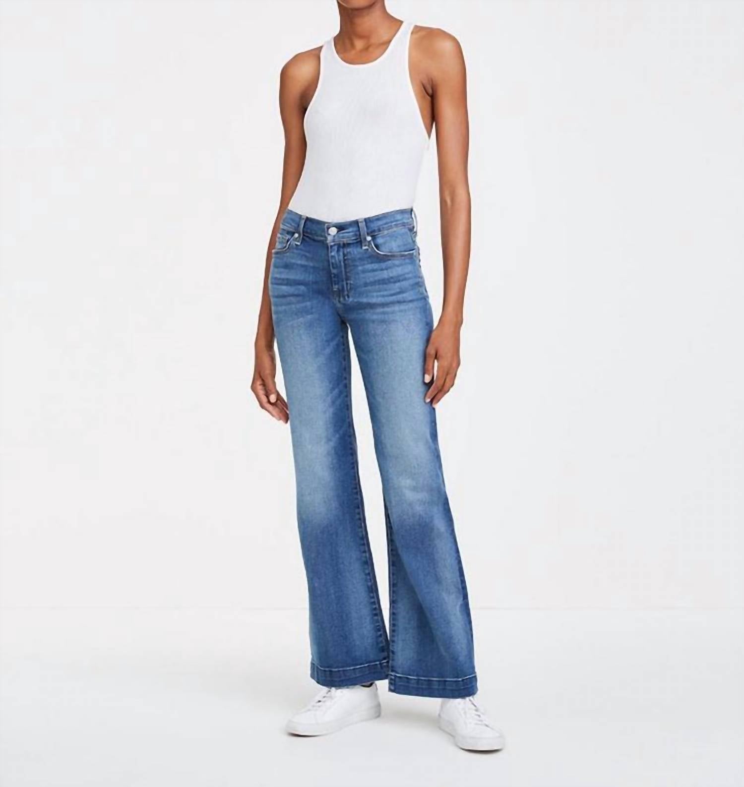 Primm Valley Women's High Waist Stretch Pocket Flare Jeans - Comfortable & Stylish for Casual Wear, Date Night and Office Outfits