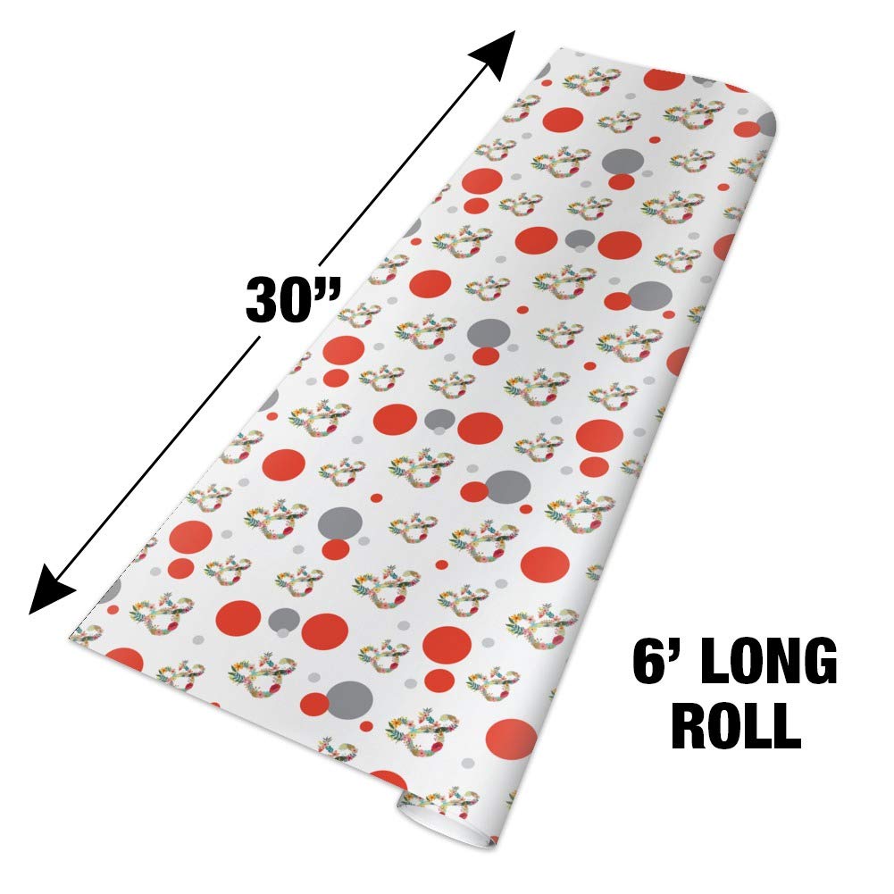 GRAPHICS & MORE Ampersand & Floral Gift Wrap Paper Roll - Premium Wrapping Paper for Birthdays, Weddings & Special Occasions