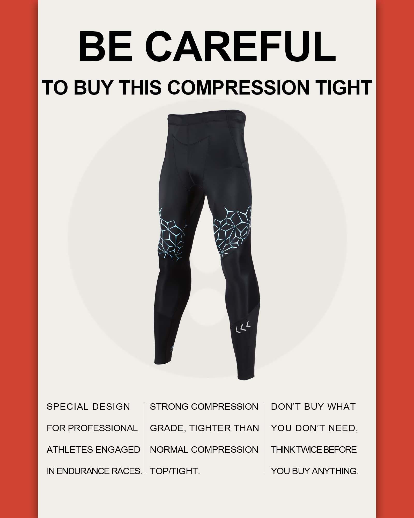 SUMARPO Compression Pants for Men & Women - High Performance Workout Tights with Knee Support, Moisture Wicking & Muscle Recovery for Running, Gym & Sports Training - Ideal for Marathon, Cycling & CrossFit