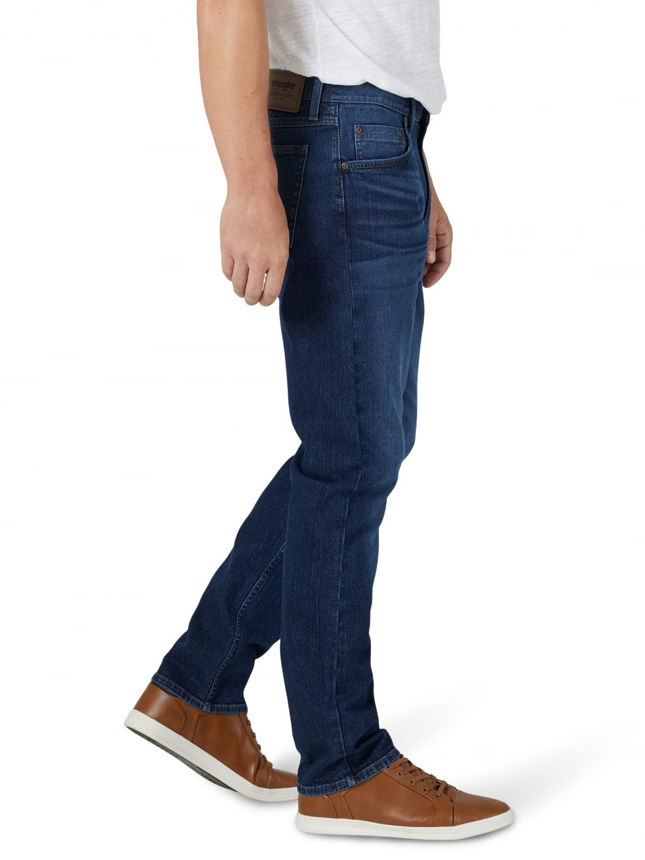 Wrangler Authentics Men's Athletic Fit Stretch Jean - Comfortable & Durable Denim Pants for Work, Casual Wear & Outdoor Activities