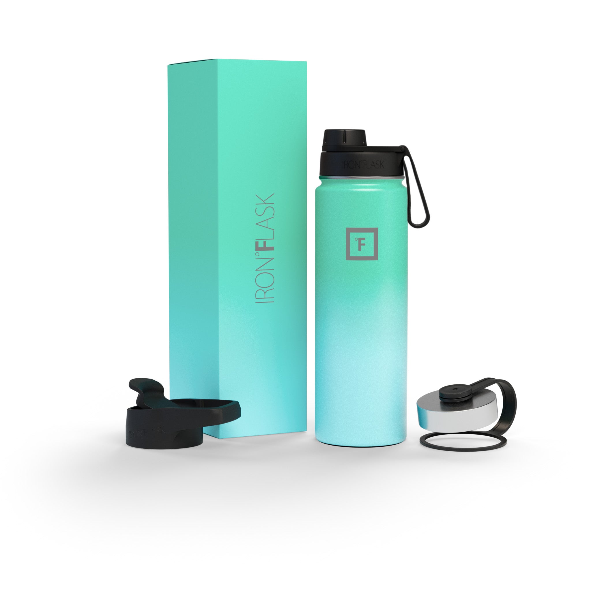 22 Oz Wide Mouth Water Bottle with Spout Lid - Leakproof Stainless Steel Insulated Water Bottle for Gym, Hiking & Outdoor Activities
