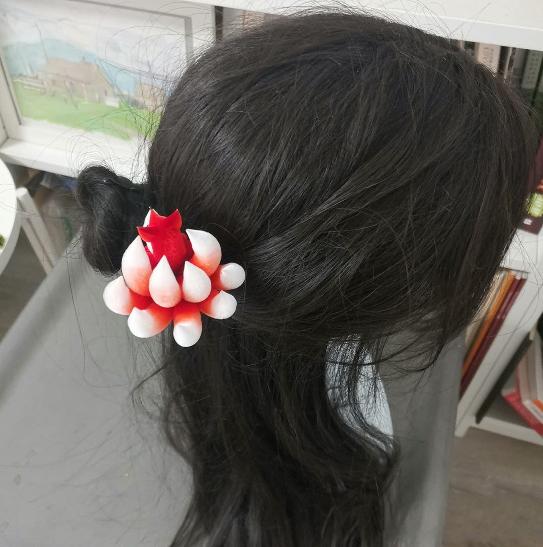 Fox Bespoke Hairpin - Elegant Silk Hair Accessory for Women (Ronghua) | Perfect for Weddings, Parties & Special Occasions