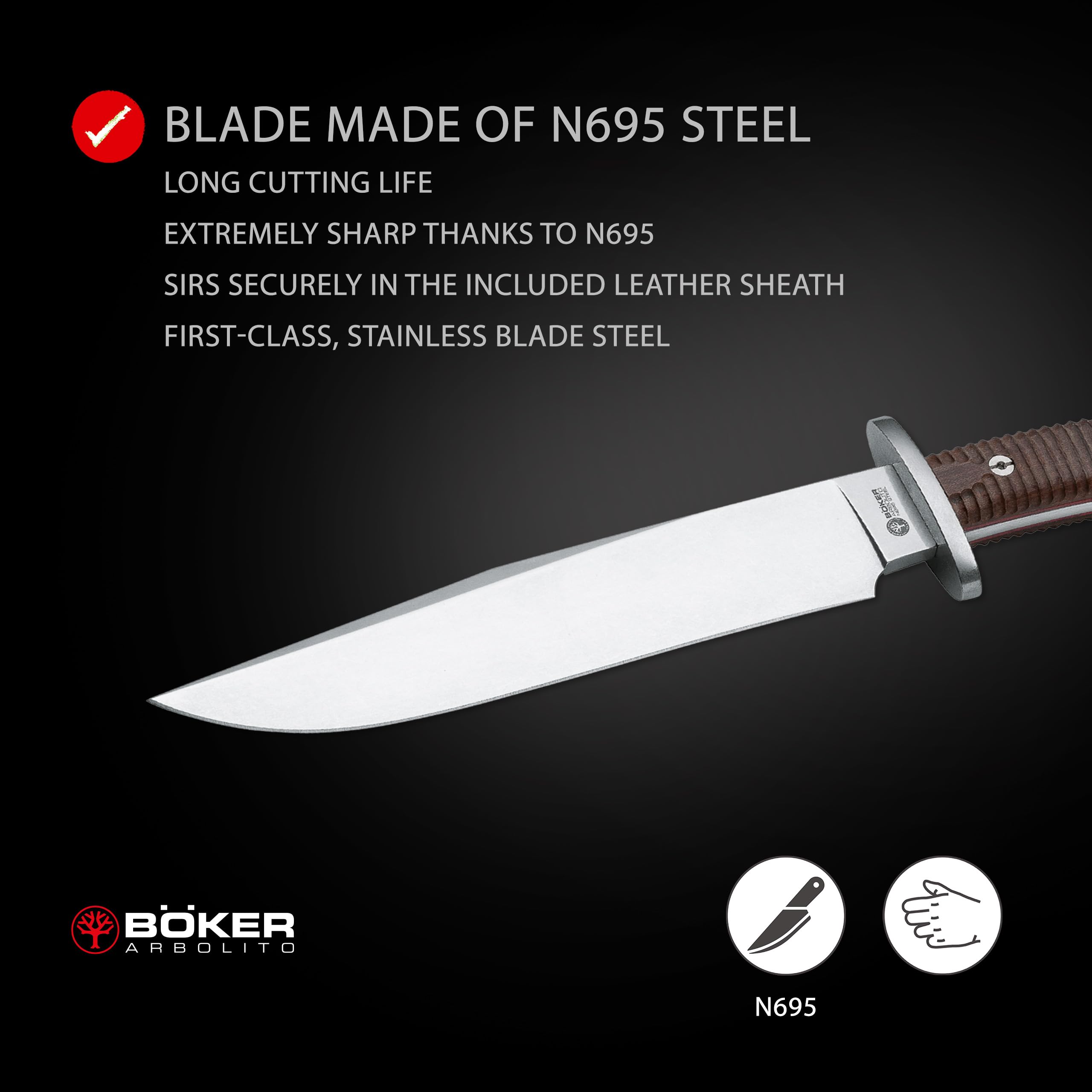 BOKER Arbolito Esculta Folding Pocket Knife with Micarta Handle - Durable EDC Knife for Camping, Hiking & Outdoor Adventures