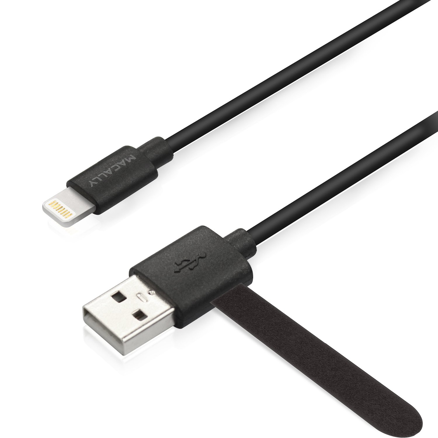 Apple MFi Certified Lightning to USB Cable 6ft - Tangle-Free Fast Charging & Sync Cable for iPhone 14/13/12/11/X/8/7 - Durable Nylon Braided Black Cable (Perfect for Home, Office & Travel)