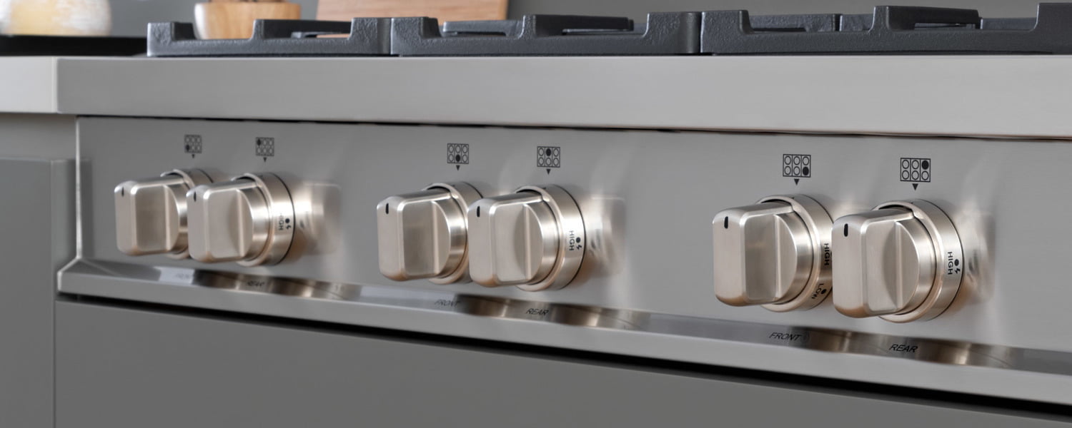 Bertazzoni MAST366RTBXT 36-Inch Professional Gas Rangetop with 6 Brass Burners - Stainless Steel Cooktop for Home Chefs & Gourmet Kitchens