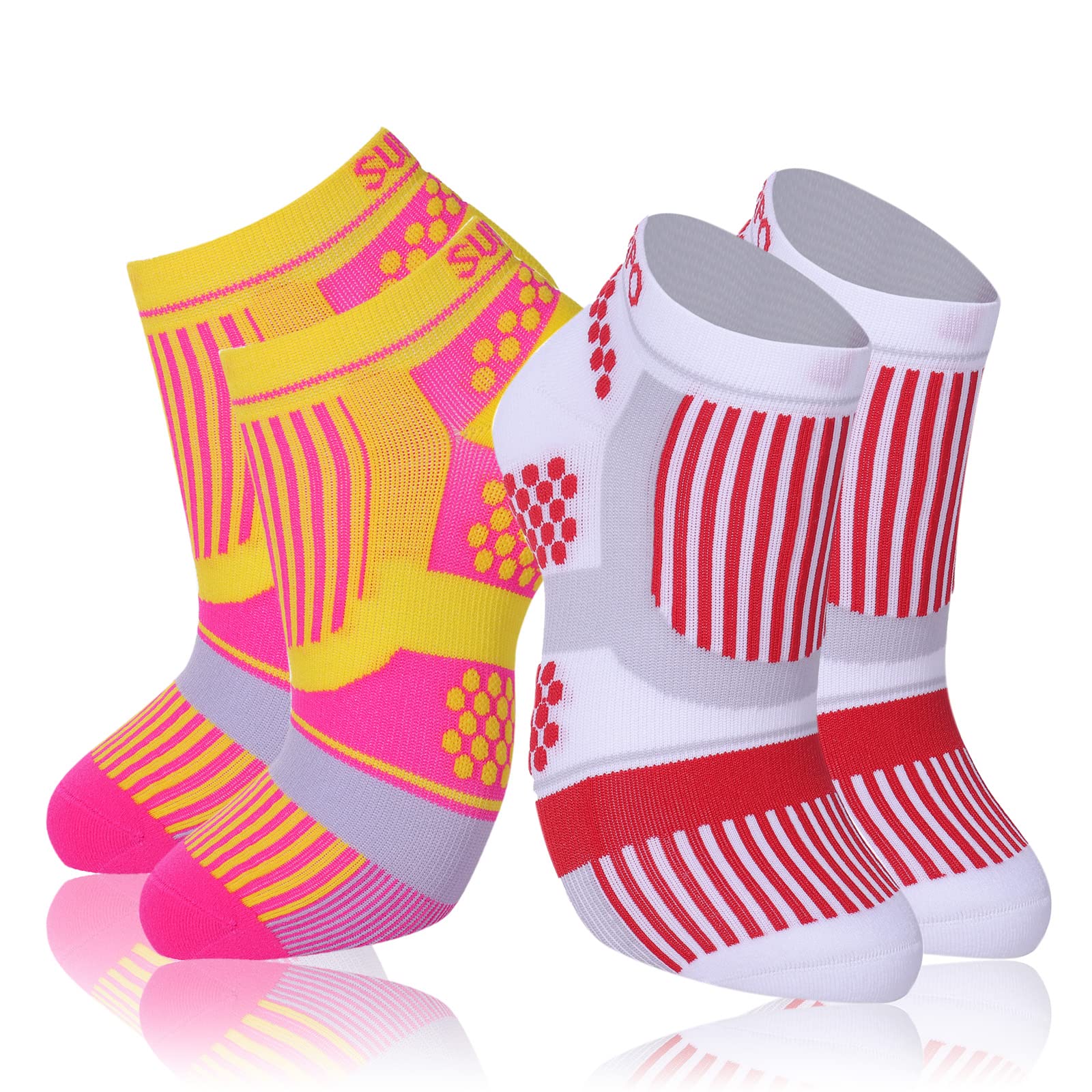 SUMARPO Women's Compression Socks with Non-Slip Grips - Best for Running, Yoga, Soccer, Nursing & Medical Professionals - Improve Circulation & Performance During Workouts, Long Shifts & Sports Activities