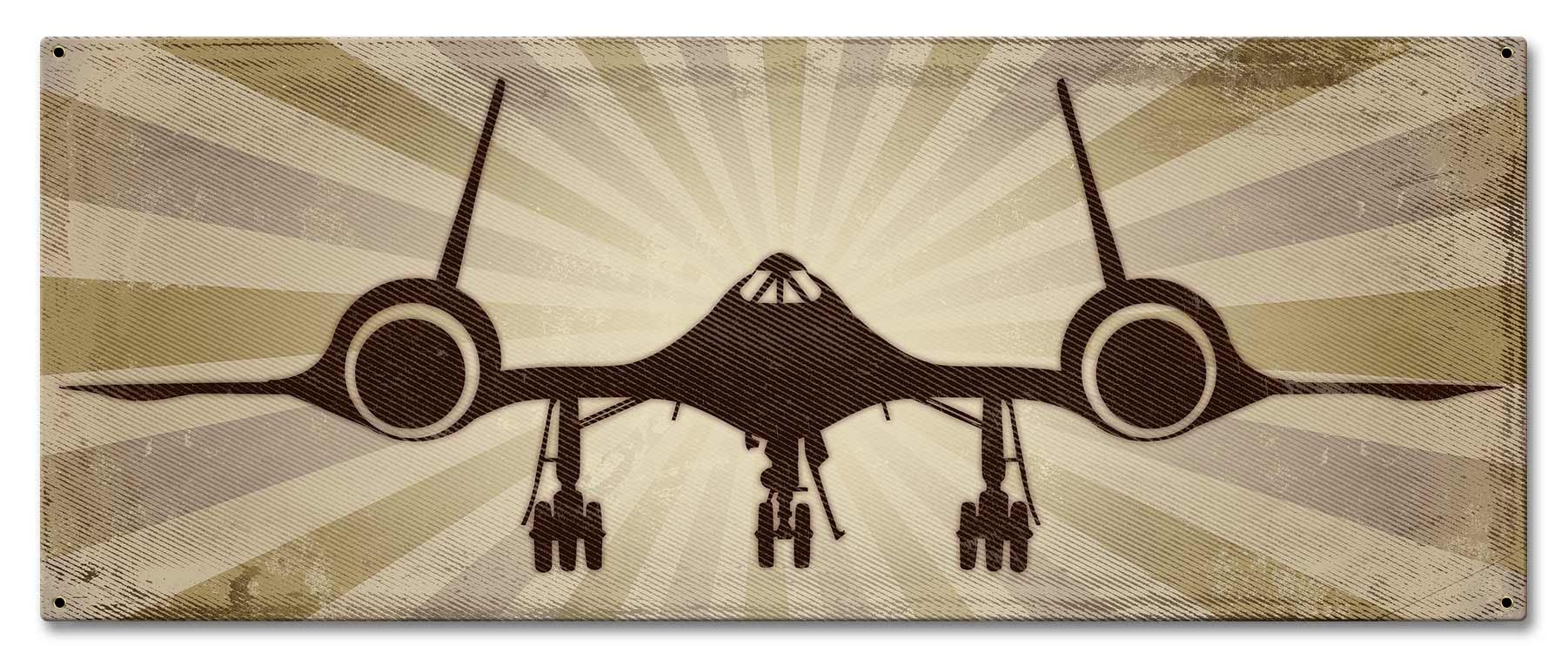 AVIATION SR-71 Blackbird Metal Wall Sign - Made in USA with Heavy Gauge Steel - Perfect for Home Office, Man Cave & Aviation Enthusiast Decor