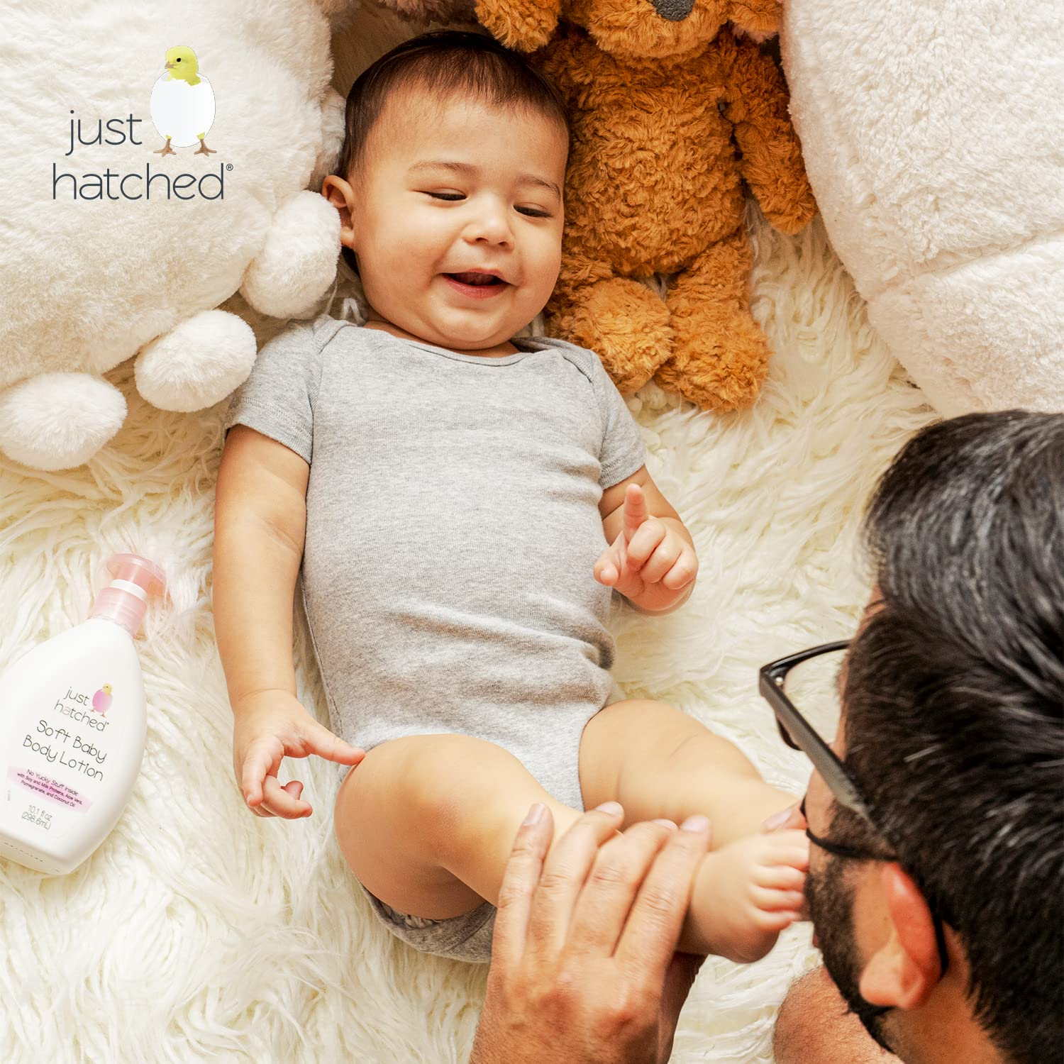 Organic Baby Lotion for Sensitive Skin - Hypoallergenic & Fragrance-Free Daily Moisturizer with Essential Oils | Soothing & Calming Formula | 10.1 fl oz | Perfect for Newborns, Eczema & Dry Skin Care