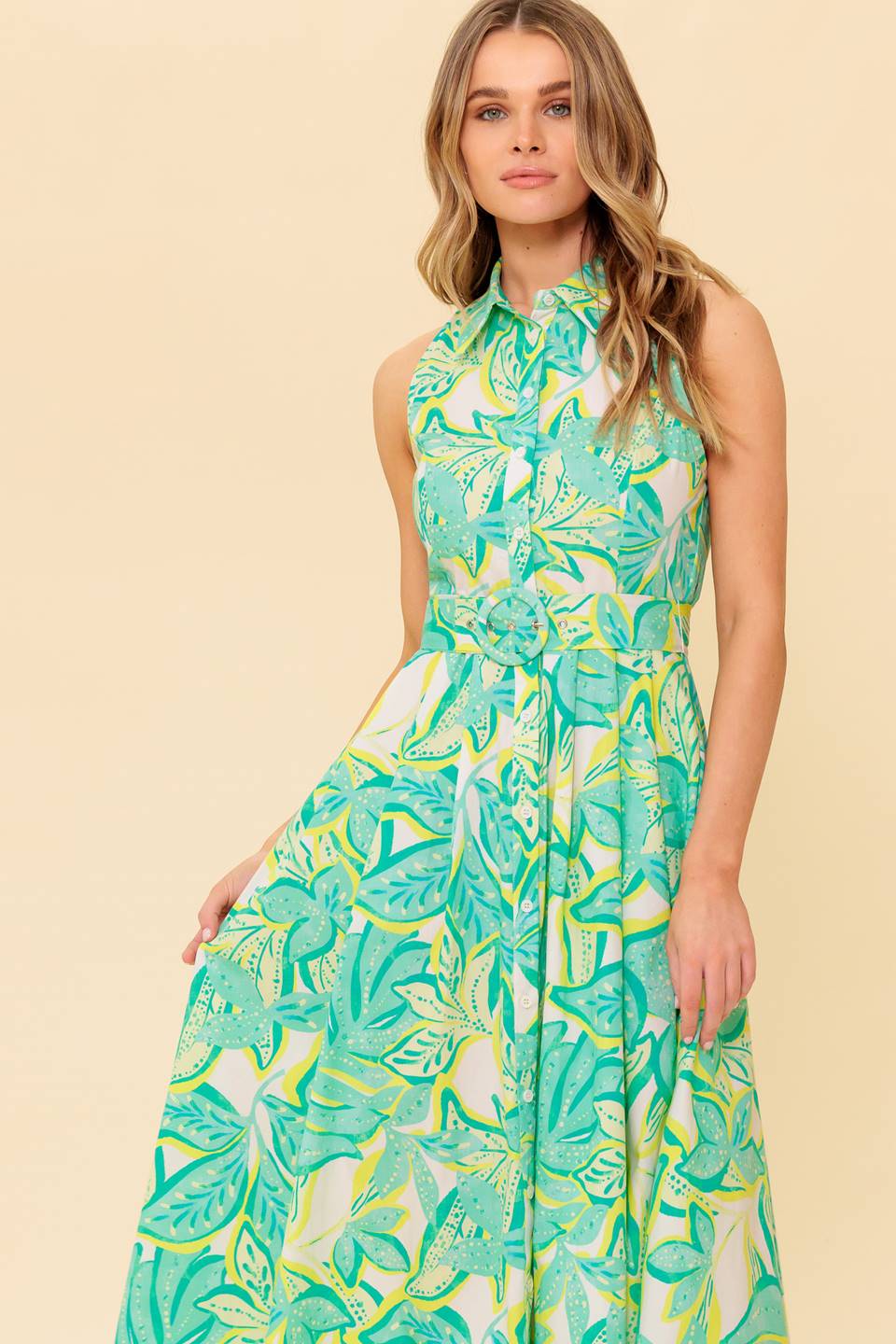 DAYS WITH YOU MIDI SHIRT DRESS in Green - Stylish Casual Wear for Women | Perfect for Office, Date Night & Spring Outfits