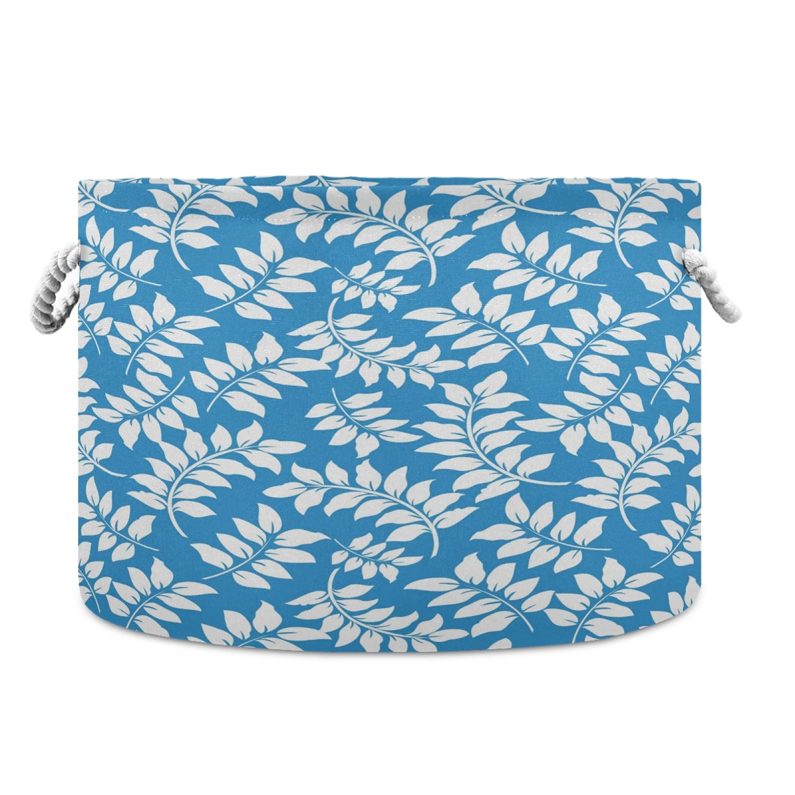 Xigua Large Storage Basket - Cotton Rope Basket with Floral Pattern (2-Pack) - Baby Laundry Hamper for Blankets & Toys - Perfect for Nursery, Playroom, and Bedroom Organization